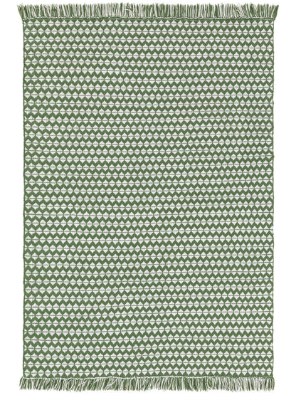 Teppich aus recyceltem Material Morty Grün