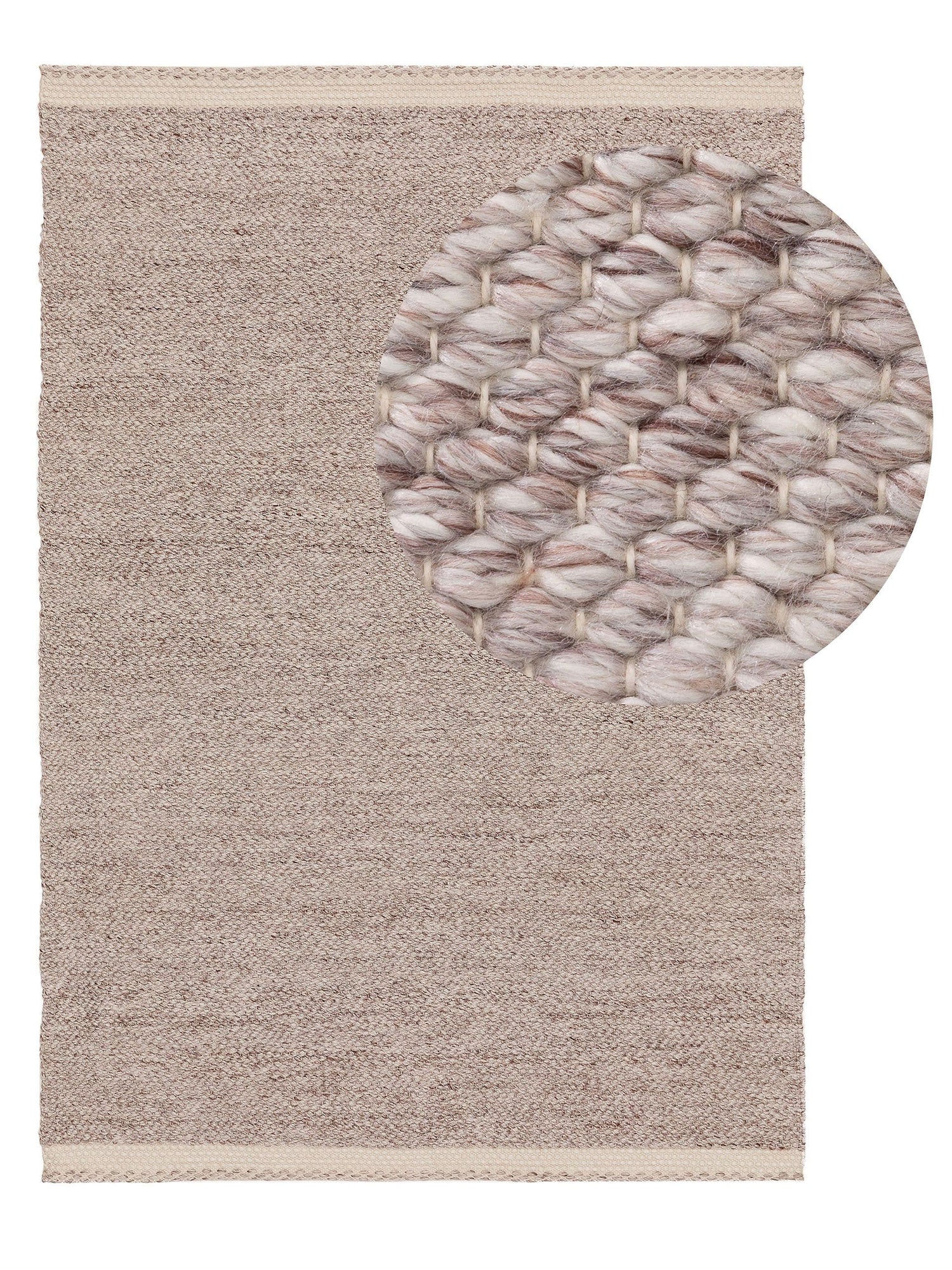 Teppich aus recyceltem Material Kiah Cream/Taupe