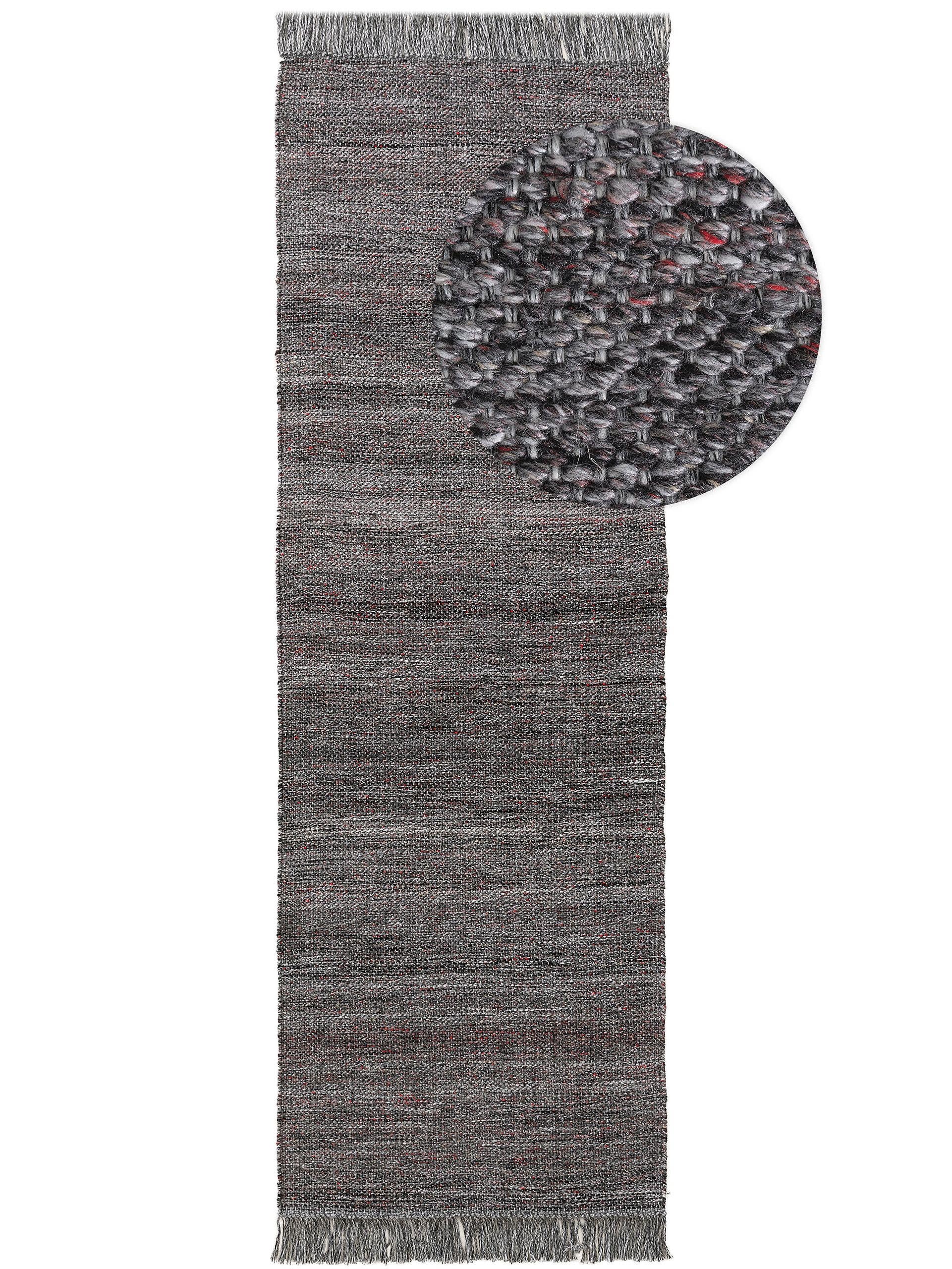 Teppich aus recyceltem Material Damian Grau/Rot