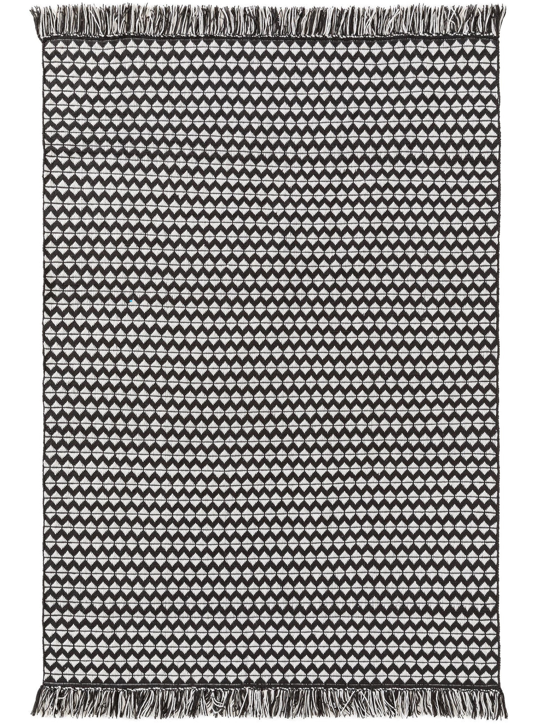 Teppich aus recyceltem Material Morty Schwarz/Weiß